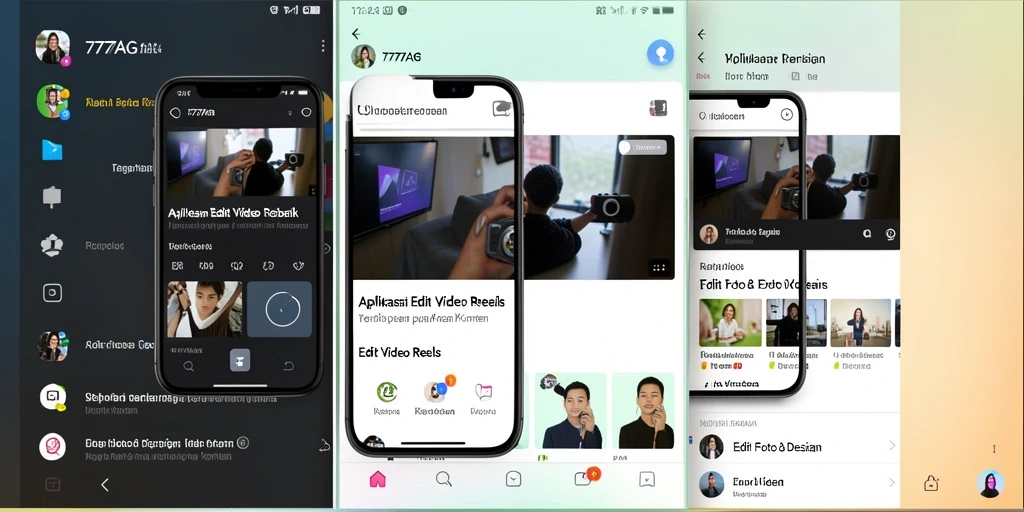 Antarmuka 777AG yang intuitif dan fungsional untuk edit video reels.