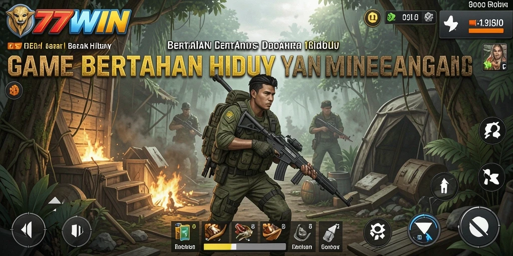 Tampilan antarmuka 777WIN yang seru dan menarik dalam permainan bertahan hidup.