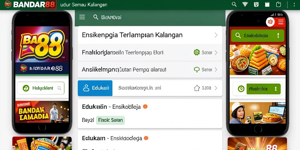 Tampilan antarmuka aplikasi Ensiklopedia BANDAR88 yang menarik dan informatif.
