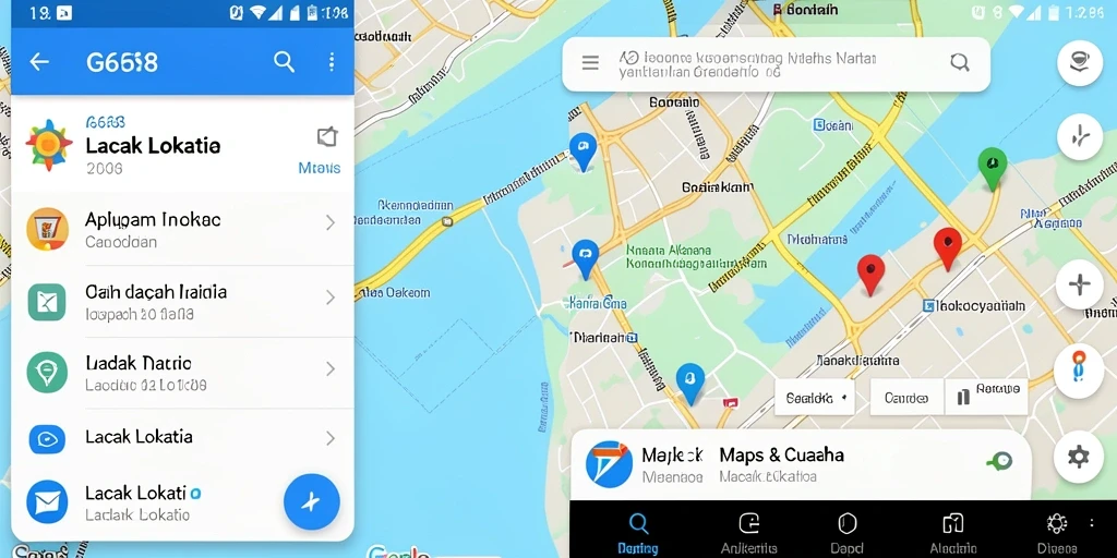 Antarmuka pengguna G668 yang sederhana saat melacak lokasi.